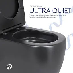 Унітаз підлоговий Qtap Robin Ultra Quiet з сидінням Slim Duroplast/ Soft-close/ Quick Release QT13226083AMB - мініатюра 4