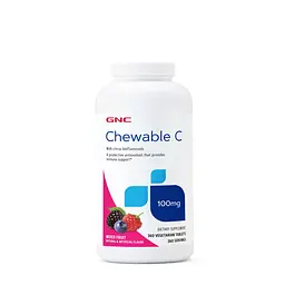 Жувальний Вітамін C GNC Chewable C 100 mg, 360 вегатаблеток