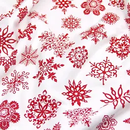 Фланелева пелюшка Cosas Snowflakes 80х80 см біло-червона (FlannelDiapers_SnowflakesRedWhite_80x80) - мініатюра 3