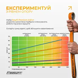 Набір двошарових резинок для підтягування EasyFit Premium 2-63 кг (5 шт) - мініатюра 8