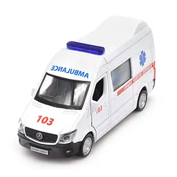 Автомодель TechnoDrive Mercedes Benz Sprinter Швидка Допомога, 1:32, біла (250344U) - мініатюра 8