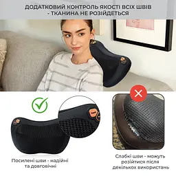 Масажна роликова подушка No Brand інфрачервоний масажер для спини, шиї та тіла - мініатюра 3