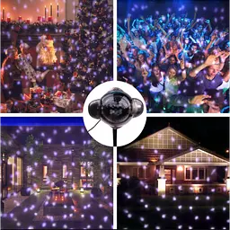 Лазерний проектор вуличний світлодіодний Christmas Snowfall Projector WL-808 - мініатюра 3