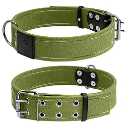 Нашийник для собак бавовняна тасьма CoLLaR Брезент подвійний (ширина 45мм довжина 56-71см)