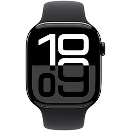 Apple Watch Series 10 GPS, 46mm, Jet Black, Спортивний ремінець чорного кольору, M/L (Grade B) Seller Refurbished - мініатюра 2