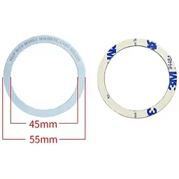 Стальная пластина DK для MagSafe Ring Letter на скотче (Кольцо О / white) - мініатюра 2