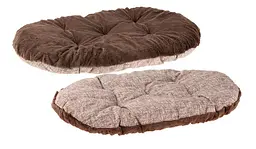 Лежак для котів та собак Ferplast Dandy F 80 зі штучним хутром коричневий 80х55х20 см 82944098 - мініатюра 3