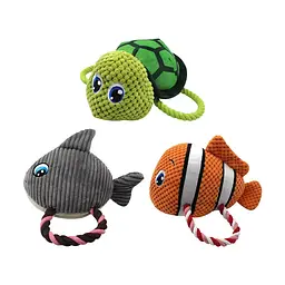М’яка іграшка для собак з канатом Derby Squeaky&Funny Sea ​​Creatures - мініатюра 7