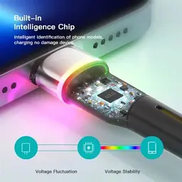 Дата кабель USB 2.0 AM to Lightning 1.0m 2.4A black Essager (EXCL-XCD01) - мініатюра 10