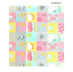 Дитячий двосторонній складний килимок Poppet Стікери та Казковий політ, 200x180x1 см (PP010-200) - мініатюра 2