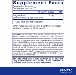 Прегненолон Pure Encapsulations Pregnenolone 10 мг 60 капсул - мініатюра 2