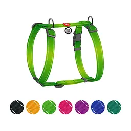 Шлея для собак WAUDOG Nylon Mono з QR-паспортом, пластиковий фастекс L салатова (52745)