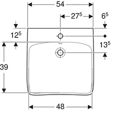 Раковина Geberit Selnova Comfort 55 501.461.00.7, Білий - мініатюра 2