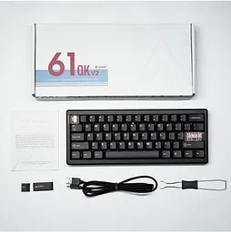 Механічна клавіатура Cidoo QK61 V2 60% (61 клавіша), Чорний - мініатюра 6