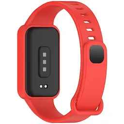 Силіконовий ремінець для фітнес браслетів Xiaomi Smart Band 9 Active Redmi Smart Band 3, Silicone, red, зі зручною застібкою, на фітнес трекер та смарт годинник, ArmorStandart (ARM85586) - мініатюра 2