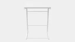 Столик Террі Ferrum-decor 650x440x330 Білий метал ДСП Білий 16 мм (FRD-104655) - мініатюра 4