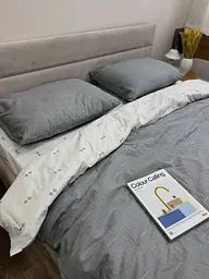 Комплект постільної білизни Ecotton полуторний 150х215 см сіра Полоса 21205 (23672) - мініатюра 6