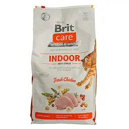 Сухий корм для котів, що живуть в приміщенні Brit Care Cat GF Indoor Anti-stress з куркою 7 кг - мініатюра 2