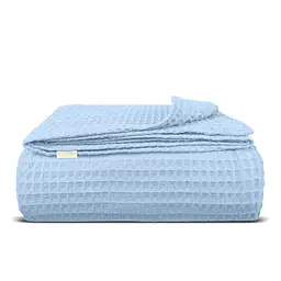 Плед-покривало Cosas Cloud Greek Waffle вафельний 160х230 см небесний (Blanket_43Cloud_GreekWaffle_160x230)