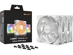 Вентилятор для корпусу Be quiet! Light Wings LX 120 PWM Triple-Pack White (BL122) - мініатюра 3