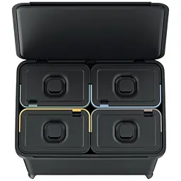 Сортувальник Prosperplast Systema з кришкою та ніжками 4x10 л чорний (62868-411) - мініатюра 2