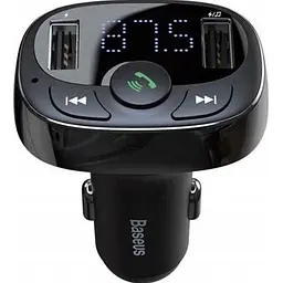 FM-трансмітер Baseus FM Launcher S-09 Standart Edition 2.4A 2хUSB-A Black (CCMT000001) [96092] - мініатюра 3