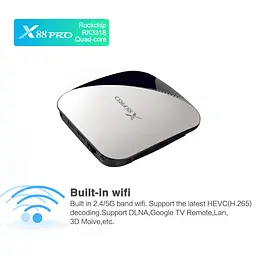 Android TV приставка Rockchip TV Box X88 Pro |RK3318, 4GB RAM, 64GB ROM| - мініатюра 6