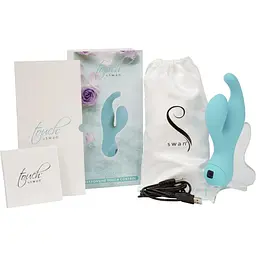 Вібратор-кролик з сенсорним управлінням Swan Touch Solo Teal - мініатюра 8
