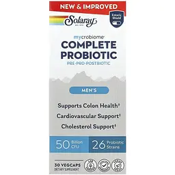 Комплекс пробіотиків для чоловіків Solaray Complete Probiotic Men's 30 веганських капсул - мініатюра 2