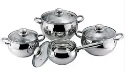 Універсальний набір каструль з кришками Bohmann BH-0508 4 каструлі з нержавіючої сталі - мініатюра 2