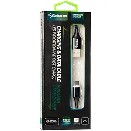 USB кабель Gelius Pro Magenta Transfer GP-MC-03m MicroUSB Black - мініатюра 5