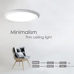 Стельовий LED світильник OUILA 18Вт 1600Лм 3000K IP54 ванна кухня коридор тепле світло лампа дім - мініатюра 3