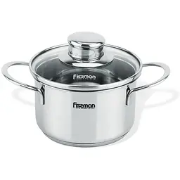 Каструля BAMBINO зі скляною кришкою Fissman Ø12 см kuh0009868