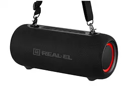 Колонка портативна 2.0 Real-El X-725 Black, 2 x 7.5 Вт, пластиковий корпус, Bluetooth, USB - А/USB - C, RGB підсвічування, живлення від акумулятора, вбудований мікрофон, 86 дБ, 3600мА*год, час роботи 10 год (EL121600028) - мініатюра 4