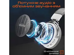 Навушники з мікрофоном Meetion BTH013 White (MT-BTH013-B) - мініатюра 2