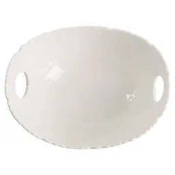 Блюдо Led Torn овальное глубокое с ручками 20x16.5x8 см белое (B010853)