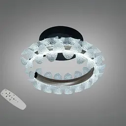 Стельова LED люстра Diasha 2511/400CG графіт 40W з пультом 7 м2