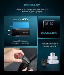 Мережевий зарядний пристрій ArmorStandart Resolute Power ARP-721 67W GaN Black (ARM88384) - мініатюра 12