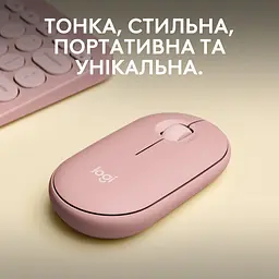 Миша комп'ютерна Logitech Pebble Mouse 2 M350 Tonal Rose (910-007014) - мініатюра 4