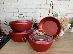 Набір посуду O.M.S.Collection 3058G Red 7 предметів