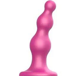 Насадка для страпона Strap-On-Me Dildo Plug Beads Framboise Metallic M