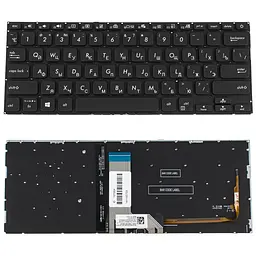 Клавіатура для ноутбука ASUS (X409 series) rus, black, без фрейма, підсвітка клавіш