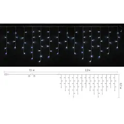 Гірлянда Delux ICICLE С 75LED 2х0.7 м білий/прозорий IP20 (90017983) - мініатюра 3