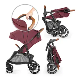 Прогулянкова коляска Kinderkraft Grande LX Burgundy - мініатюра 9