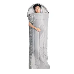 Спальник Naturehike L250 (NH21MSD07) +9°C - з капюшоном - правий - сірий - мініатюра 5