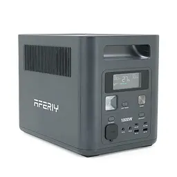 Портативная станция AFERIY AF-P180, LiFePO4 1024Втч. (max1800)Вт, XT60 MPPT 11.5-50В-20А(500W), 4xAC 220v. LED. 2-USB-A 18W , 2xType-C PD20+140Вт, DC+прикуриватель12В/10А, 100% заряд - 1,5 часа, 350*220*263 мм, 11.6kg