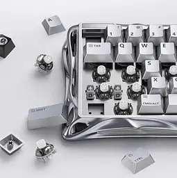 Клавиатура GravaStar Mercury V60 Pro 60 keys Blackcore 8K USB-A RGB Chrome Silver (GSV60PRO_XTAL_SLV) - миниатюра 3