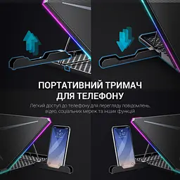 Охолоджувальна підставка для ноутбука GamePro Black (CP940) - мініатюра 7