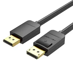 Кабель мультимедійний DisplayPort M to DisplayPort M 1.5m 4K60Hz black Vention (HACBG) - мініатюра 1