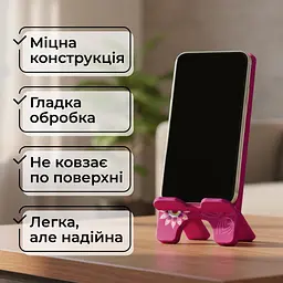 Підставка для телефону дерев’яна настільна Vladi Group рожева (VG3001-06) - мініатюра 5